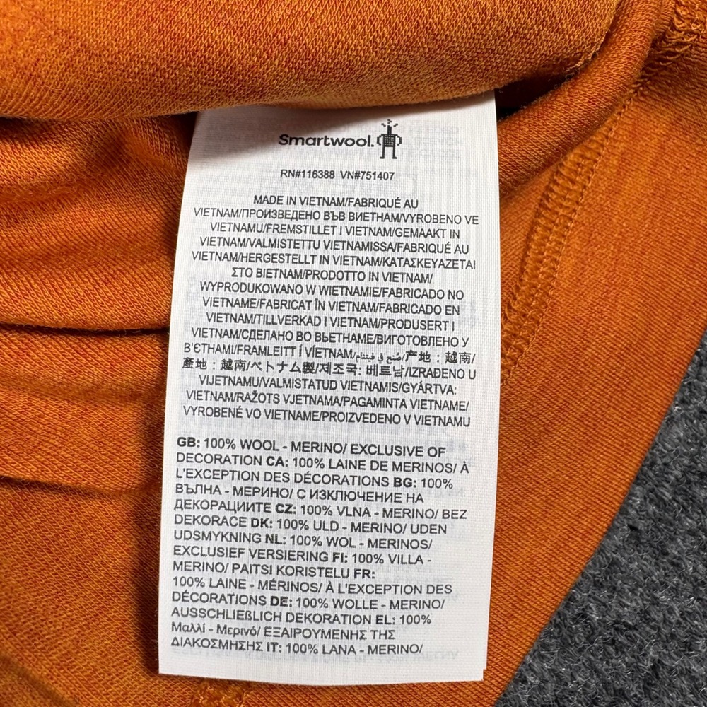 Smartwool Merino 250 Base Layer Crew Women's M Marmalade Heather Orange SW016369 - Picture 7 of 12